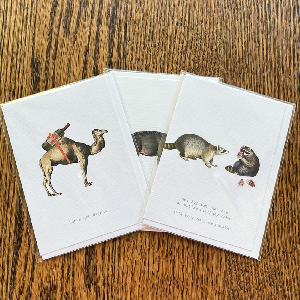 Margot Elena /TokyoMilk cards. Three cards. New, never used.
